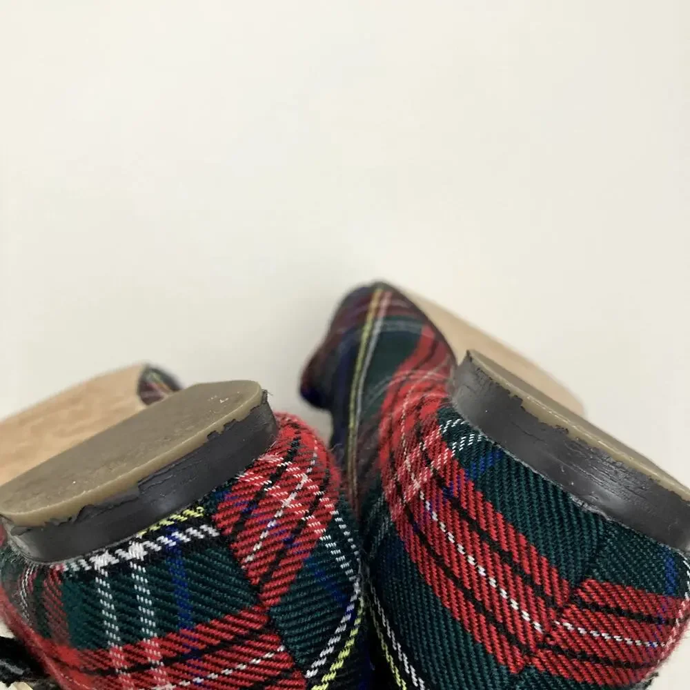 J. Crew Stewart Tartan Plaid Mary Jane Flats Holiday 12 Girls